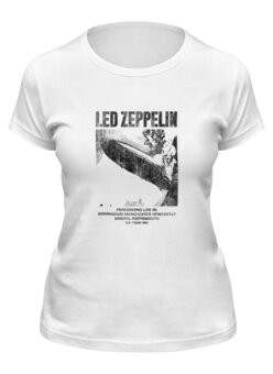 Заказать женскую футболку в Москве. Футболка классическая Led Zeppelin от geekbox - готовые дизайны и нанесение принтов.