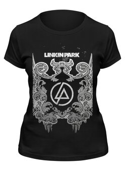 Заказать женскую футболку в Москве. Футболка классическая Linkin Park - logo от Денис - готовые дизайны и нанесение принтов.