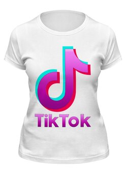 Заказать женскую футболку в Москве. Футболка классическая TIK TOK (Tik Tok video) от vista12761@rambler.ru - готовые дизайны и нанесение принтов.