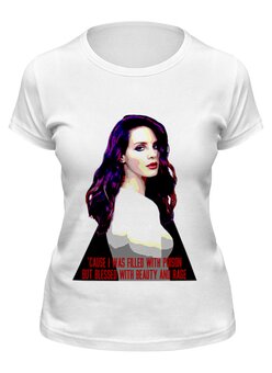 Заказать женскую футболку в Москве. Футболка классическая Lana Del Rey - Ultraviolence Era (Front & Back) от calipsia_v. - готовые дизайны и нанесение принтов.