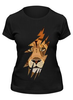 Заказать женскую футболку в Москве. Футболка классическая Лев ( Lion) от svetlanas - готовые дизайны и нанесение принтов.