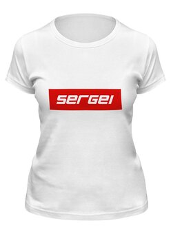 Заказать женскую футболку в Москве. Футболка классическая Sergei от THE_NISE  - готовые дизайны и нанесение принтов.