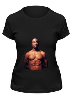 Заказать женскую футболку в Москве. Футболка классическая 2pac (Tupac) от Рома Мозжерин - готовые дизайны и нанесение принтов.