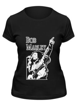 Заказать женскую футболку в Москве. Футболка классическая Боб Марли от luta - готовые дизайны и нанесение принтов.