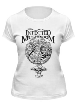 Заказать женскую футболку в Москве. Футболка классическая Infected Mushroom от OEX design - готовые дизайны и нанесение принтов.