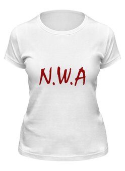 Заказать женскую футболку в Москве. Футболка классическая группа N.W.A от Fedor - готовые дизайны и нанесение принтов.