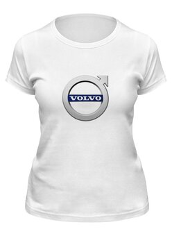 Заказать женскую футболку в Москве. Футболка классическая VOLVO  от DESIGNER   - готовые дизайны и нанесение принтов.