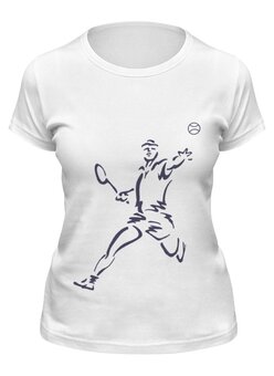 Заказать женскую футболку в Москве. Футболка классическая Большой теннис от valezar - готовые дизайны и нанесение принтов.