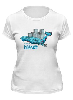 Заказать женскую футболку в Москве. Футболка классическая Докер от Trish - готовые дизайны и нанесение принтов.