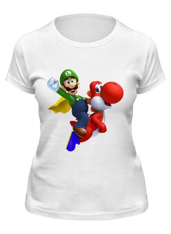 Заказать женскую футболку в Москве. Футболка классическая Марио от aleks_say - готовые дизайны и нанесение принтов.