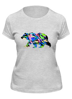Заказать женскую футболку в Москве. Футболка классическая Медведь от Iris  - готовые дизайны и нанесение принтов.