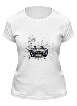 Заказать женскую футболку в Москве. Футболка классическая Mercedes-Benz 300SL от miks - готовые дизайны и нанесение принтов.