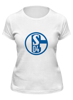 Заказать женскую футболку в Москве. Футболка классическая Schalke 04 от THE_NISE  - готовые дизайны и нанесение принтов.