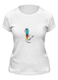 Заказать женскую футболку в Москве. Футболка классическая Stir me от Biohab.ru - готовые дизайны и нанесение принтов.