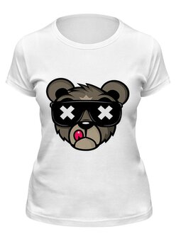 Заказать женскую футболку в Москве. Футболка классическая Crew Five Cali Bear от vphone - готовые дизайны и нанесение принтов.