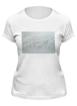 Заказать женскую футболку в Москве. Футболка классическая Морозный узор от Anstey  - готовые дизайны и нанесение принтов.