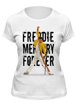 Заказать женскую футболку в Москве. Футболка классическая ✪ Freddie Mercury ✪ от balden - готовые дизайны и нанесение принтов.
