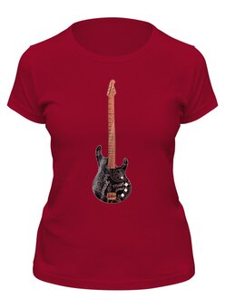 Заказать женскую футболку в Москве. Футболка классическая Гитара от T-shirt print  - готовые дизайны и нанесение принтов.