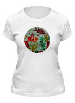 Заказать женскую футболку в Москве. Футболка классическая Рыбки от mrs-snit@yandex.ru - готовые дизайны и нанесение принтов.