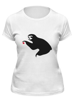 Заказать женскую футболку в Москве. Футболка классическая Ленивец от THE_NISE  - готовые дизайны и нанесение принтов.