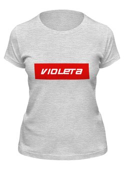 Заказать женскую футболку в Москве. Футболка классическая Violeta от THE_NISE  - готовые дизайны и нанесение принтов.