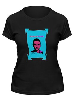 Заказать женскую футболку в Москве. Футболка классическая Depeche Mode от Leichenwagen - готовые дизайны и нанесение принтов.