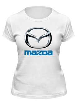 Заказать женскую футболку в Москве. Футболка классическая MAZDA от DESIGNER   - готовые дизайны и нанесение принтов.