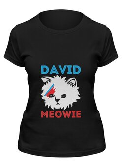 Заказать женскую футболку в Москве. Футболка классическая David Bowie от cherdantcev - готовые дизайны и нанесение принтов.