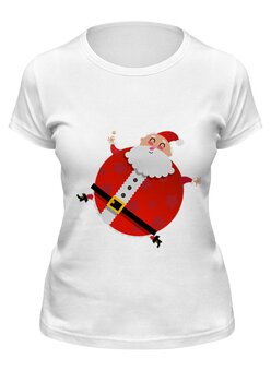 Заказать женскую футболку в Москве. Футболка классическая Santa от Илья Щеблецов - готовые дизайны и нанесение принтов.