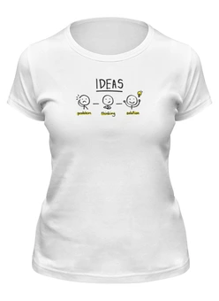 Заказать женскую футболку в Москве. Футболка классическая "ИДЕЯ" от cooldesign  - готовые дизайны и нанесение принтов.