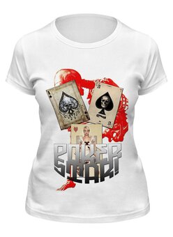 Заказать женскую футболку в Москве. Футболка классическая Звезда покера от shamanio - готовые дизайны и нанесение принтов.