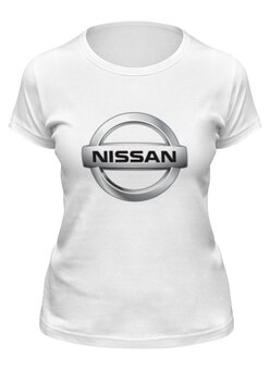 Заказать женскую футболку в Москве. Футболка классическая NISSAN  от DESIGNER   - готовые дизайны и нанесение принтов.