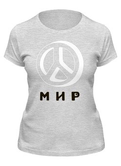 Заказать женскую футболку в Москве. Футболка классическая Мир - Хиппи от MariYang  - готовые дизайны и нанесение принтов.