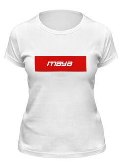 Заказать женскую футболку в Москве. Футболка классическая Имя Maya от THE_NISE  - готовые дизайны и нанесение принтов.