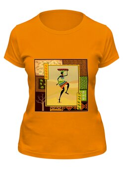 Заказать женскую футболку в Москве. Футболка классическая Африка 3 от Виктор Гришин - готовые дизайны и нанесение принтов.
