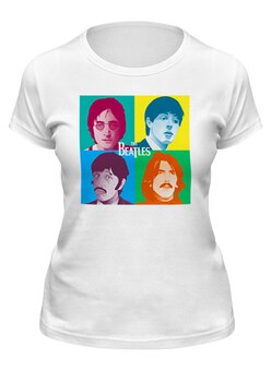 Заказать женскую футболку в Москве. Футболка классическая The Beatles от balden - готовые дизайны и нанесение принтов.