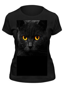 Заказать женскую футболку в Москве. Футболка классическая Кот/Cat от THE_NISE  - готовые дизайны и нанесение принтов.