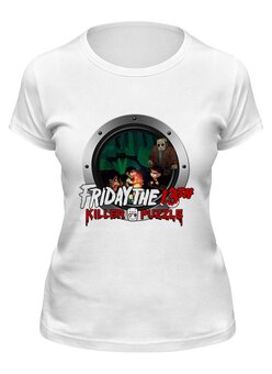 Заказать женскую футболку в Москве. Футболка классическая Friday the 13th от THE_NISE  - готовые дизайны и нанесение принтов.