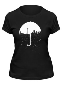 Заказать женскую футболку в Москве. Футболка классическая Зонтик  от T-shirt print  - готовые дизайны и нанесение принтов.