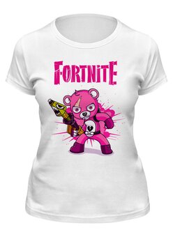 Заказать женскую футболку в Москве. Футболка классическая Fortnite   от T-shirt print  - готовые дизайны и нанесение принтов.