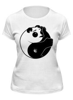 Заказать женскую футболку в Москве. Футболка классическая Панда (Panda) от fanart - готовые дизайны и нанесение принтов.