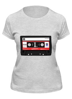 Заказать женскую футболку в Москве. Футболка классическая кассета от Polilog - готовые дизайны и нанесение принтов.