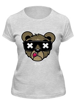 Заказать женскую футболку в Москве. Футболка классическая Медведь,оригинальный дизайн от outsider2015 - готовые дизайны и нанесение принтов.