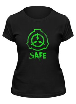 Заказать женскую футболку в Москве. Футболка классическая SCP, Safe от geekbox - готовые дизайны и нанесение принтов.