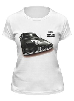 Заказать женскую футболку в Москве. Футболка классическая Death Proof car от KinoArt - готовые дизайны и нанесение принтов.