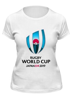 Заказать женскую футболку в Москве. Футболка классическая Rugby world cup 2019 от rugby - готовые дизайны и нанесение принтов.