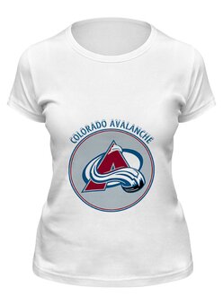 Заказать женскую футболку в Москве. Футболка классическая Colorado Avalanche от kspsshop - готовые дизайны и нанесение принтов.