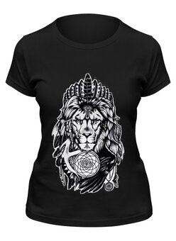 Заказать женскую футболку в Москве. Футболка классическая The Lion от Troy - Angel - готовые дизайны и нанесение принтов.