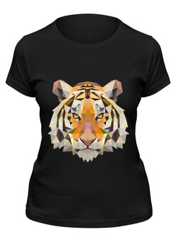 Заказать женскую футболку в Москве. Футболка классическая Тигр - Tiger от trend - готовые дизайны и нанесение принтов.