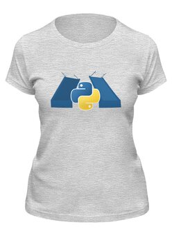 Заказать женскую футболку в Москве. Футболка классическая SPb Python Classic Design Hoodie от SPb Python - готовые дизайны и нанесение принтов.